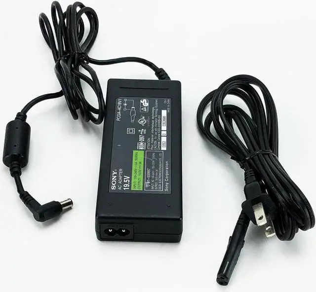 Alt view image 3 of 4 - OEM Sony PCGA-AC19V1 AC Adapter 60W Power Charger For Vaio Laptop W/P.Cord