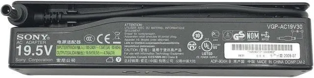 Alt view image 2 of 5 - NEW Genuine Sony VAIO VGP-AC19V30 Power Supply Charger AC Adapter W/Cord