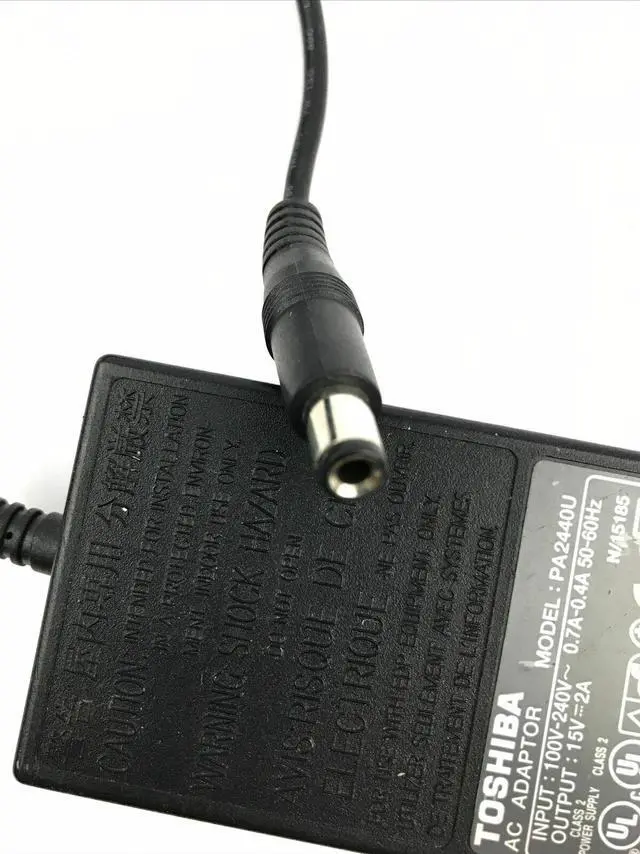 Alt view image 3 of 4 - Genuine Toshiba PA2440U AC Adapter 30W 15V 2A for Portege 4005 W/Cord