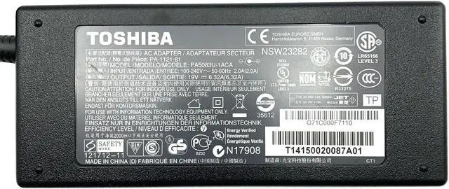Alt view image 2 of 4 - Genuine Power Charger for Toshiba Satellite A75-S2261 A75-S229 W/P.Cord OEM
