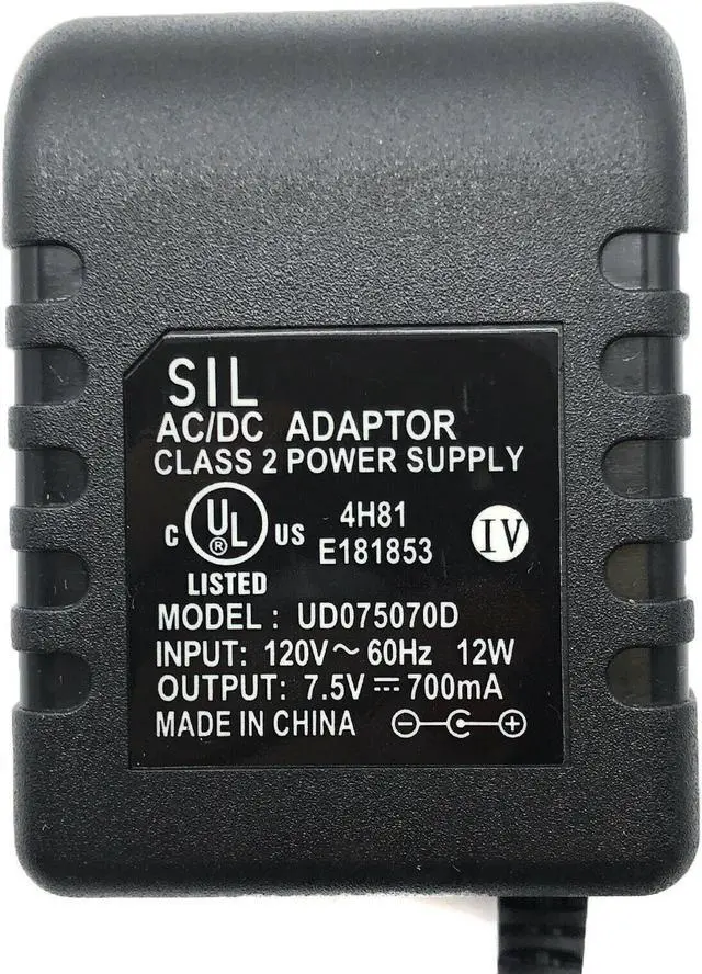 Alt view image 2 of 4 - NEW OEM SIL AC/DC Adapter 7.5V 700mA Class 2 Power Supply Transformer