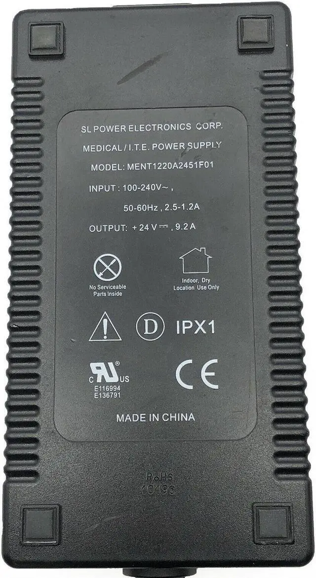 Alt view image 6 of 6 - Genuine SL Power Electronics MENT1220A2451F01 Medical Power Supply 220W W/Cord