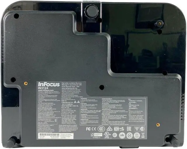 Alt view image 6 of 6 - InFocus IN3124 DLP Projector 4800 ANSI 3D 1080p HDMI SP-LAMP-078 w/Accessories