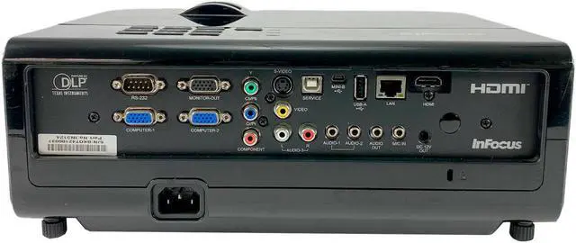 Alt view image 3 of 6 - InFocus IN3124 DLP Projector 4800 ANSI 3D 1080p HDMI SP-LAMP-078 w/Accessories