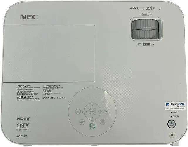Alt view image 3 of 3 - NEC NP-M322W DLP Projector 3200 ANSI 3D 1080p NP28LP Plug & Play 10,000:1 Bundle