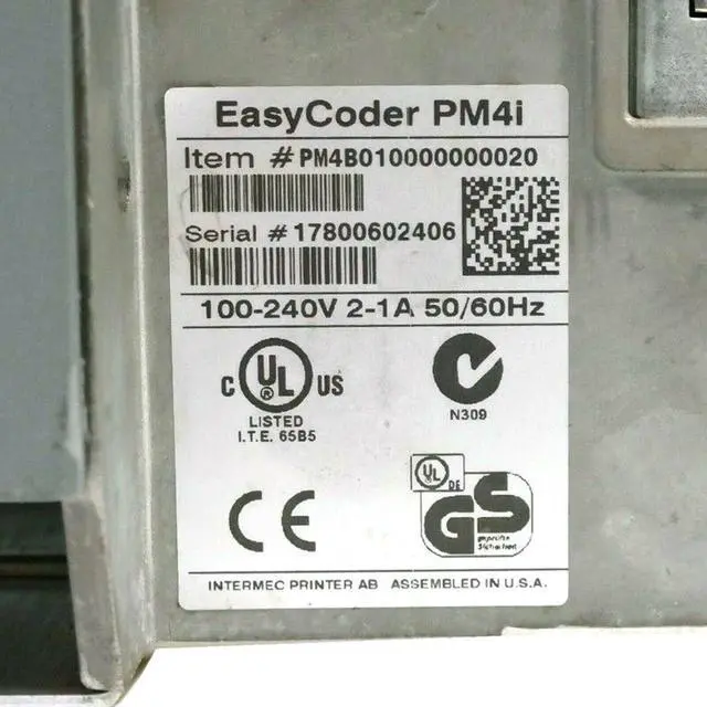 Alt view image 6 of 6 - Intermec EasyCoder PM4i Thermal Transfer Label Printer PM4C810000300020 Ethernet