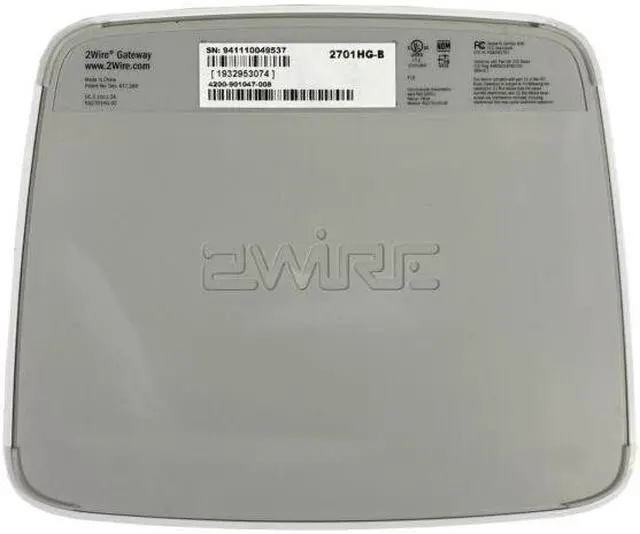 Alt view image 4 of 4 - AT&T 2Wire 2701HG-B 54 Mbps 4-Port 10/100 Wireless-G Router