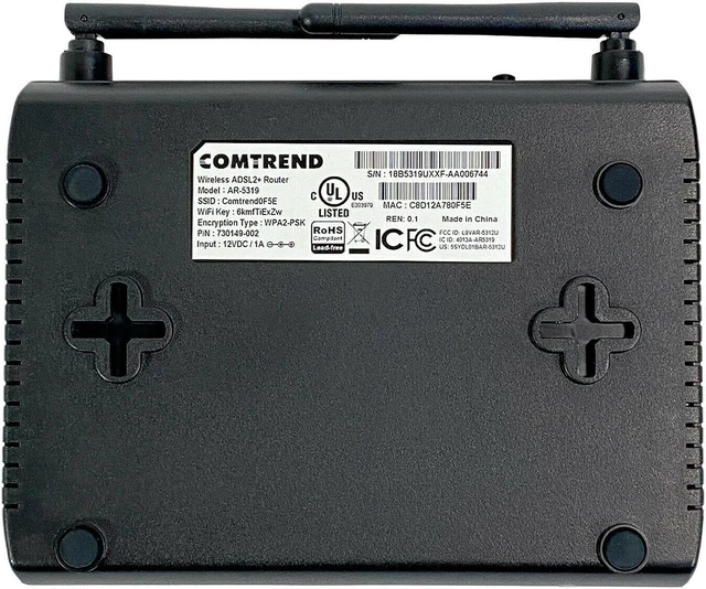 Refurbished: Comtrend AR-5319 Wireless N Gateway 4-port Ethernet ADSL 2 ...