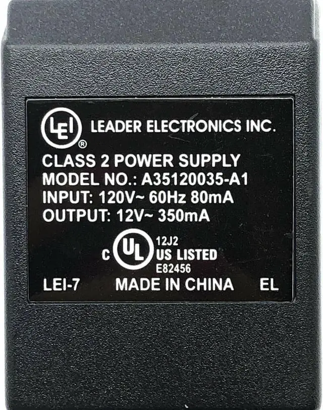 Alt view image 5 of 5 - Genuine LEI A35120035-A1 Class 2 Power Supply Adapter 12V 0.35A OEM