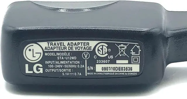 Alt view image 5 of 5 - Genuine LG STA-U12WD AC Adapter 5.1V 0.7A Power Supply Travel Charger OEM