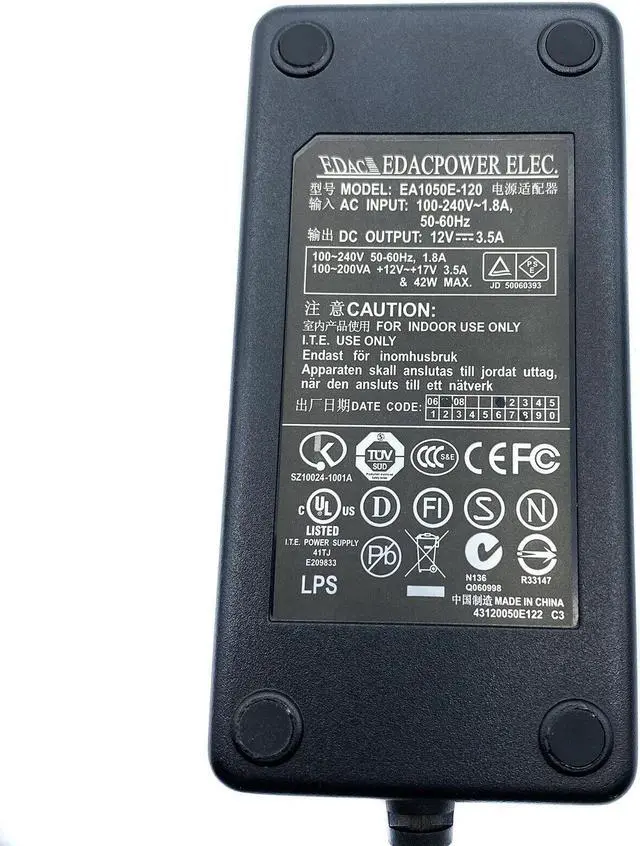 Alt view image 4 of 4 - Genuine Edac AC Adapter Charger for ViewSonic IFP2710 27" LED Monitor w/Cord