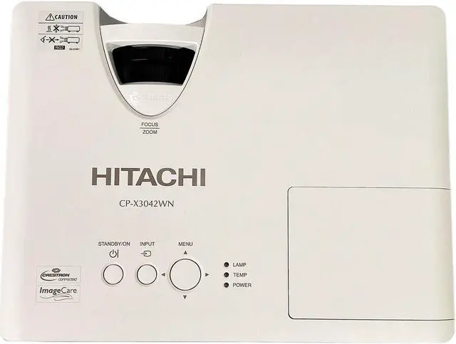 Alt view image 6 of 7 - Hitachi CP-X3042WN 3LCD Projector 3200 ANSI HD 1080p Widescreen for Home Theater and Presentations Multipurpose Use with Accessories Bundle (Power Cable, HDMI Cable, Remote)