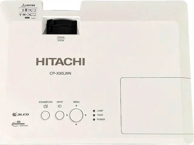 Alt view image 5 of 6 - Hitachi CP-X30LWN 3LCD Projector 3200 Lumens Bright HD 1080p HDMI w/Accessories