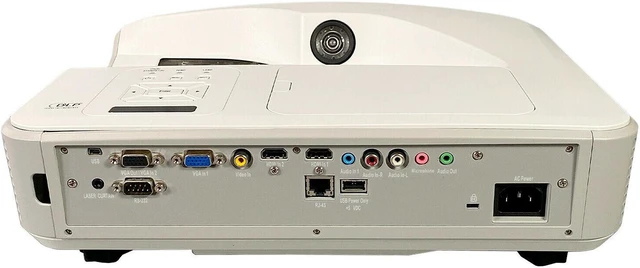 Alt view image 2 of 7 - Boxlight P12 BIW DLP Projector WXGA Ultra Short Throw Full HD 3D 1080p with Accessories