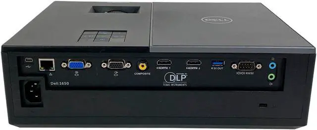 Alt view image 3 of 7 - DLP Projector Ddell 1650 4000 ANSI Contrast Bright Color 3D Ready 1080p w/Bundle