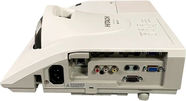 Alt view image 2 of 7 - Hitachi CP-BW301WN 3LCD Short-Throw Projector 3000 Lumens CLO HD 1080p WXGA HDMI