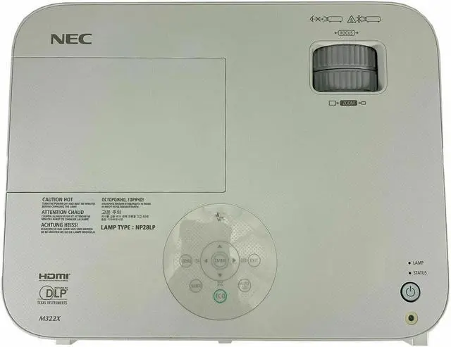 Alt view image 5 of 6 - NEC NP-M322X DLP USB-C Compatible Projector For Home and Office Multipurpose Use with Accessories Bundle (Power Cable, HDMI Cable, Remote)