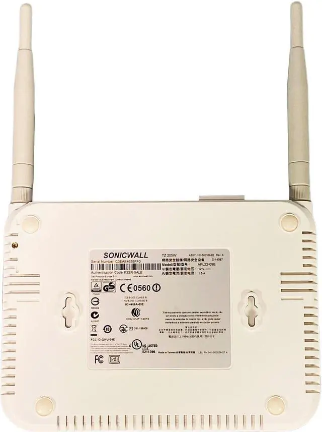 Alt view image 6 of 7 - Sonicwall TZ 205W Wireless-N Firewall Security Appliance APL22-09E w/ Adapter