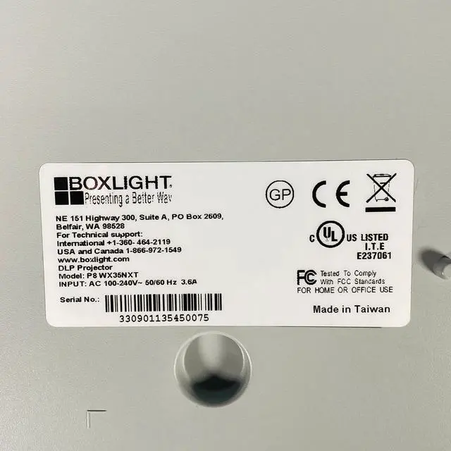 Alt view image 7 of 7 - Boxlight P8 WX35NXT DLP Projector UST 3500 ANSI Interactive HDMI w/Accessories