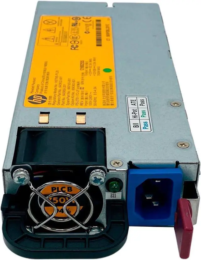 Alt view image 2 of 7 - LOT OF 2 HP HSTNS-PL29 750 Watt Server Power Supply Unit