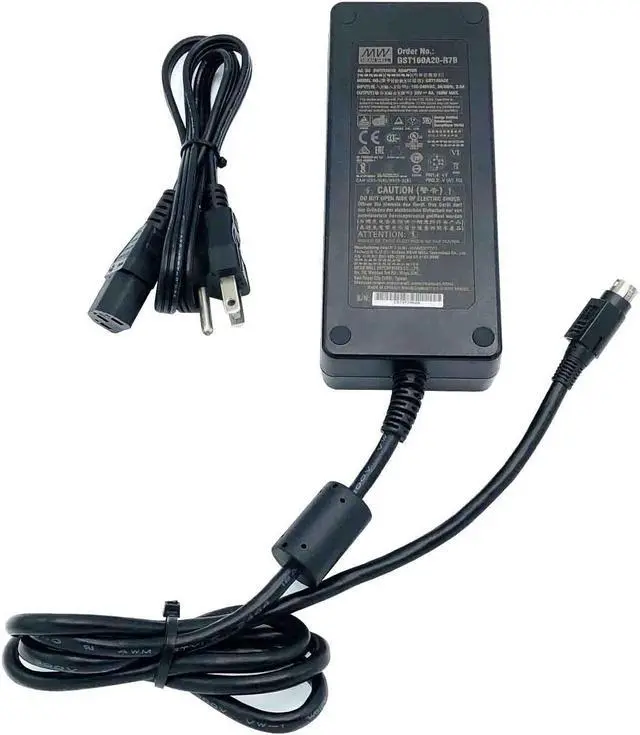 Main image of Genuine Mean Well GST160A20 4-Pin 20V 8A 160W AC/DC Switching Adapter w/P.Cord