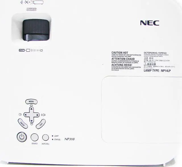 Alt view image 5 of 6 - NEC NP310 LCD Projector 2200 Lumens HD HDMI w/Adapter Remote