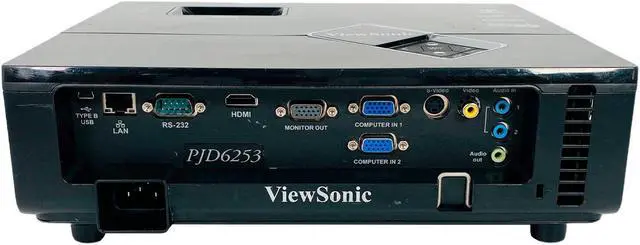 Alt view image 2 of 7 - ViewSonic PJD6253 DLP Projector Portable 3500 Lumens Office 1080p HDMI w/Bundle