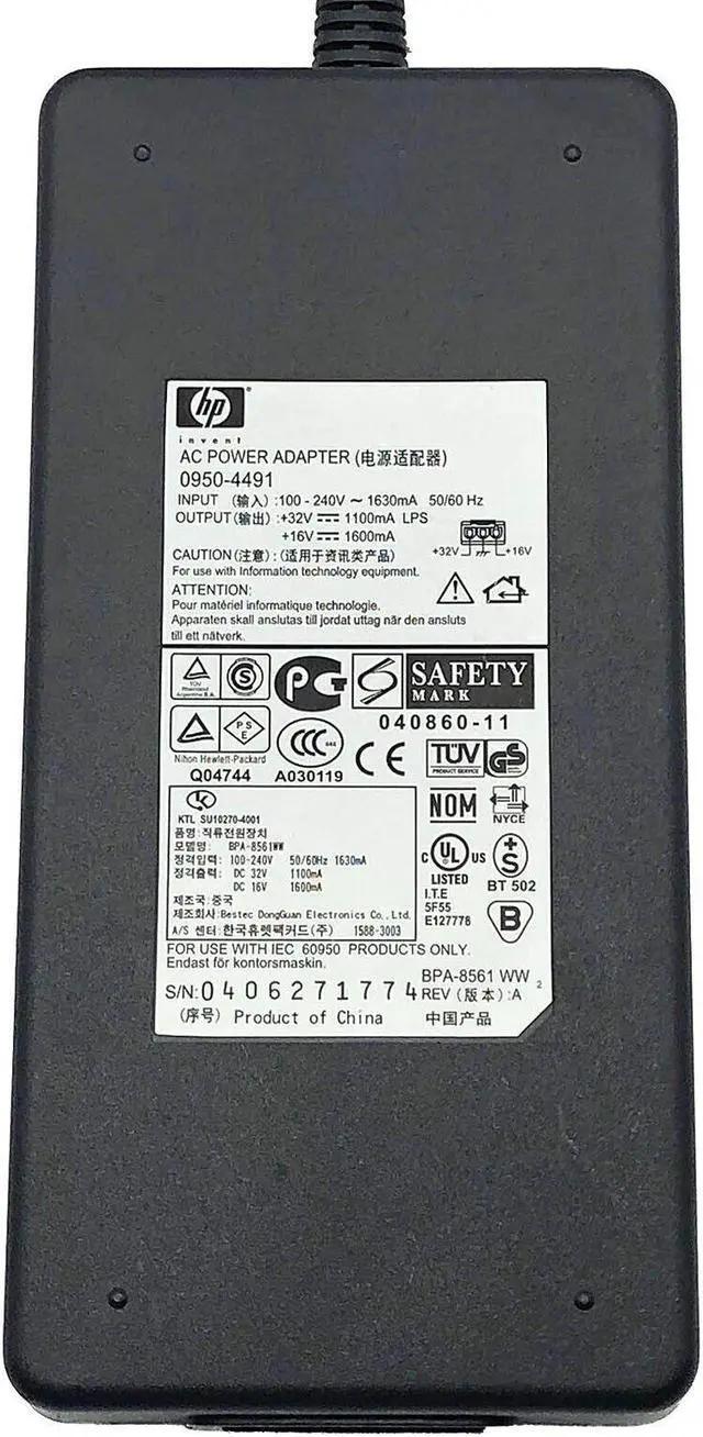 Alt view image 2 of 6 - NEW Genuine HP AC DC Adapter for Printer Scanner Copier All-in-One Printer 1310 1317 1318 1350v 2350 2352 2353 2355 2357 2358 w/Cord