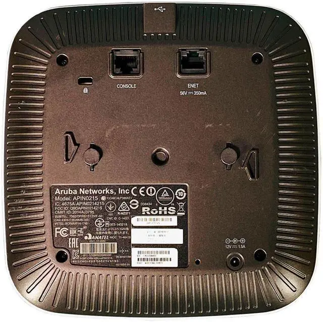 Alt view image 3 of 6 - Aruba Networks APIN0215 AP-215 Dual Band Wireless Access Point Hotspot