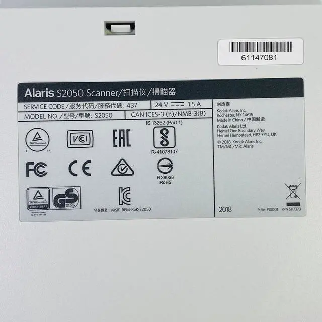 Alt view image 7 of 7 - Kodak Alaris S2050 High-Performance Scanner Compatible with Windows and MacOS