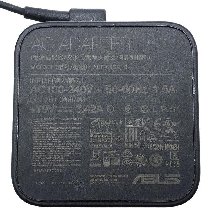 Alt view image 3 of 6 - Genuine 65W ASUS AC Wall Adapter for P2440U P2540U P5440UF P2451F UX481FA w/Cord