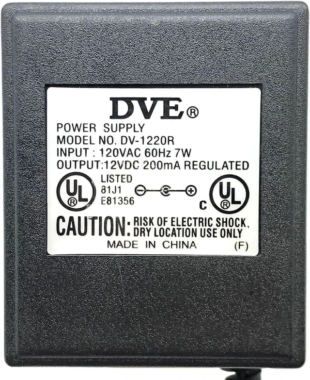 Alt view image 4 of 6 - Genuine 2.4W DVE AC DC Wall Power Supply 12VDC 200mA Model DV-1220R OEM