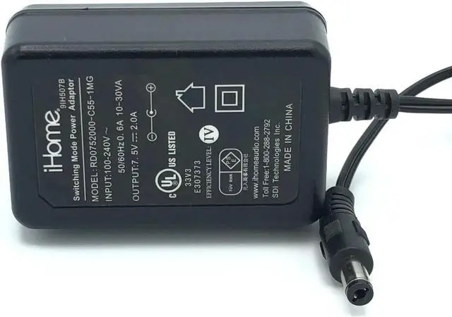 Alt view image 5 of 6 - Genuine iHome 5V 2A AC Adapter RD0752000-C55-1MG Power Supply 5.5x2.1mm