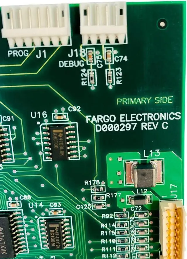 Alt view image 2 of 7 - Genuine Fargo D000297 Rev.C Motherboard & Display for DTC400/e ID Card Printers