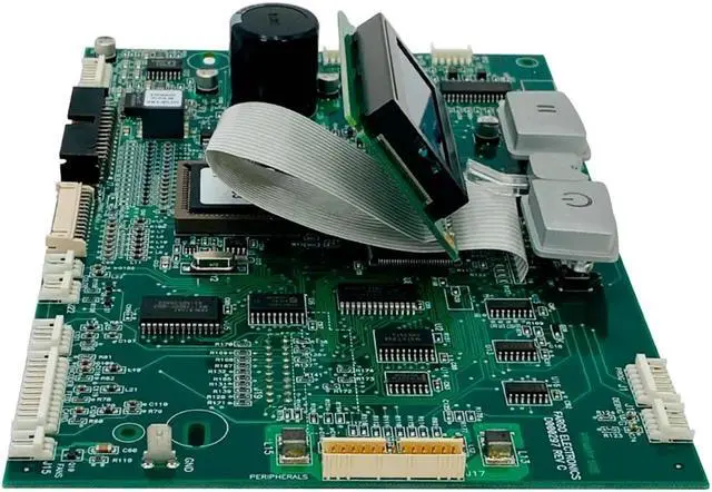 Alt view image 6 of 7 - Genuine Fargo D000297 Rev.C Motherboard & Display for DTC400/e ID Card Printers