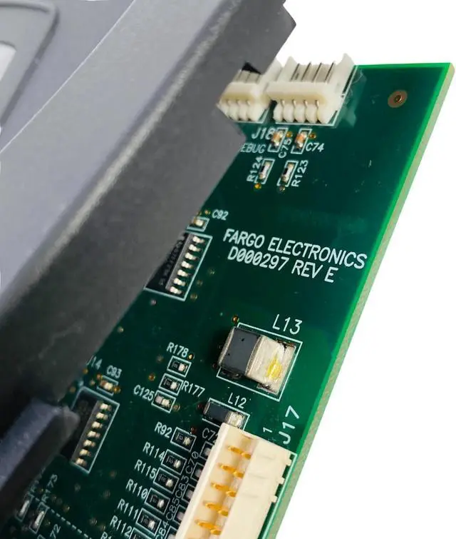 Alt view image 2 of 7 - Genuine Fargo D000297 Rev E Main Logic Board, LCD & Cover for DTC400/e Printers