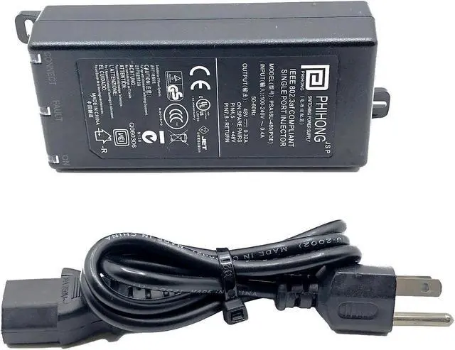 Alt view image 6 of 6 - NEW Original Phihong Power Over Ethernet Switching Power Injector 48V 0.32A W/PC