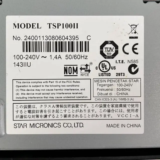 Alt view image 6 of 7 - Star TSP100II ECO futurePRNT Direct Thermal POS Receipt Printer USB 143IIU