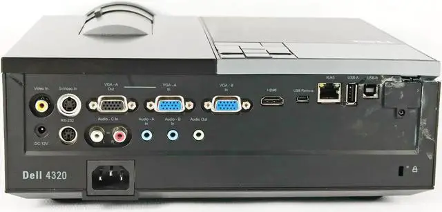 Alt view image 2 of 6 - Dell 4320 DLP Projector 4300 Lumens HD 1080p PC 3D Ready w/Accessories Bundle