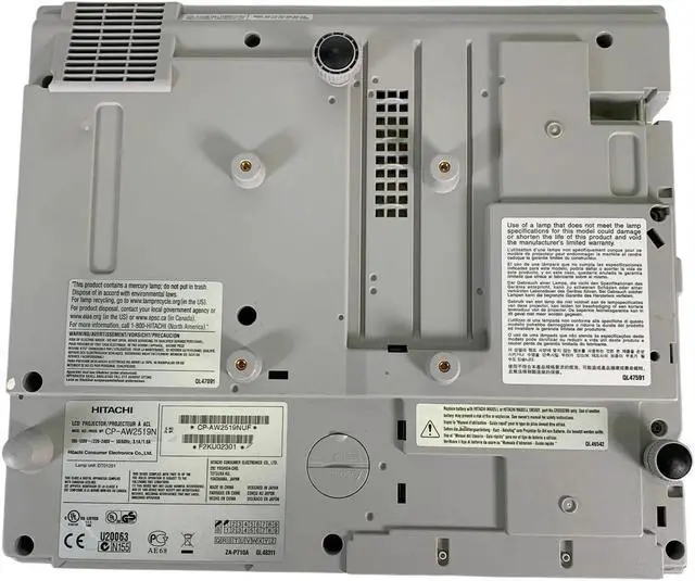 Alt view image 6 of 6 - Hitachi CP-AW2519N 3LCD Projector UST WXGA Interactive 1080p HDMI w/Remote
