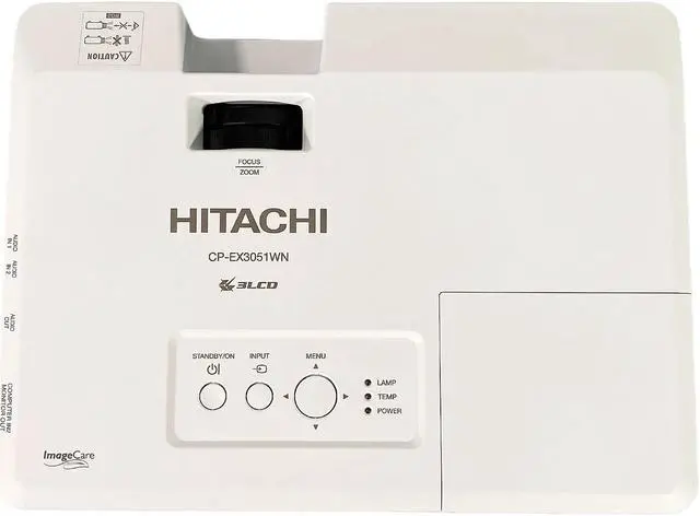 Alt view image 5 of 7 - HITACHI CP-EX3051WN 3LCD Projector Professional 3300 ANSI HD 1080p w/Accessories
