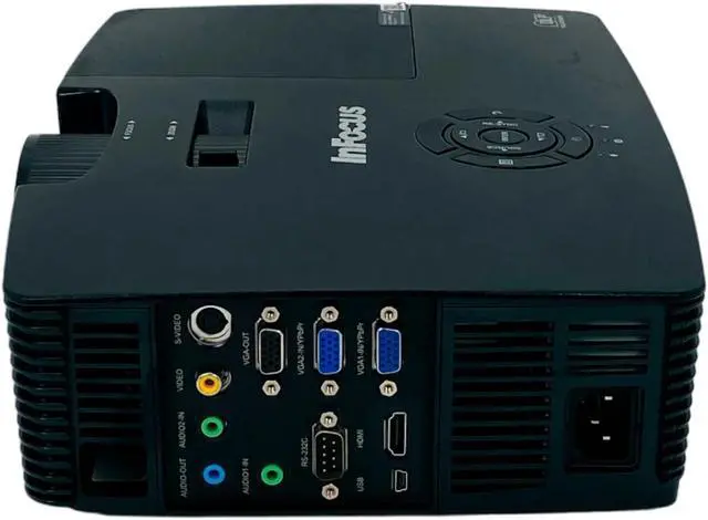 Alt view image 3 of 7 - InFocus IN112v DLP Projector Portable 3500 ANSI Full HD 3D 1080p HDMI w/Bundle