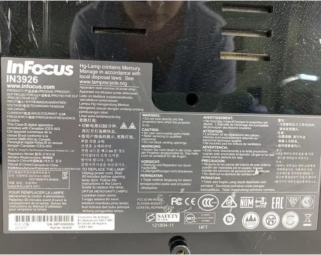 Alt view image 5 of 5 - InFocus IN3926 DLP Projector 3000 ANSI Interactive 3D Ready 1080p HDMI w/Bundle