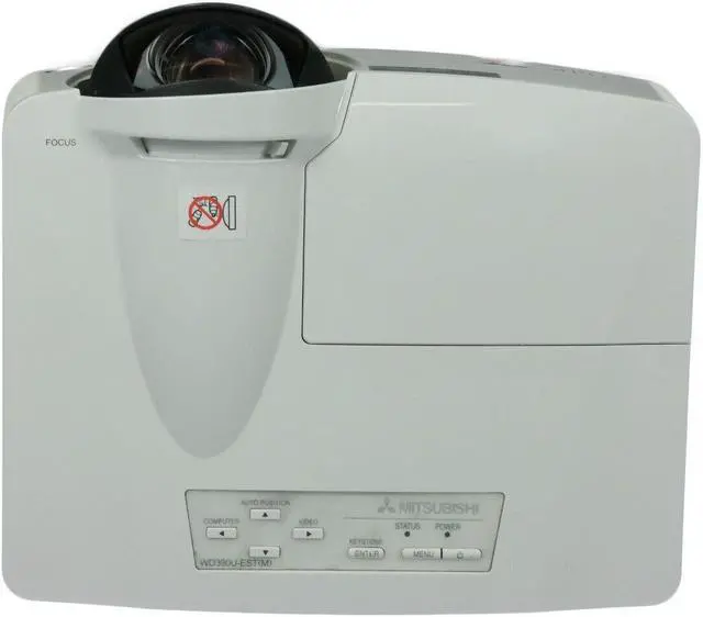 Alt view image 5 of 7 - Mitsubishi WD390U-EST(M) DLP Projector Short-Throw 3000 ANSI 1080p HDMI w/Bundle