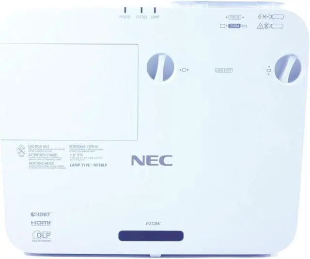 Alt view image 4 of 5 - NEC P452W DLP Projector Conference Room Office 4500 ANSI Full HD HDMI w/Remote