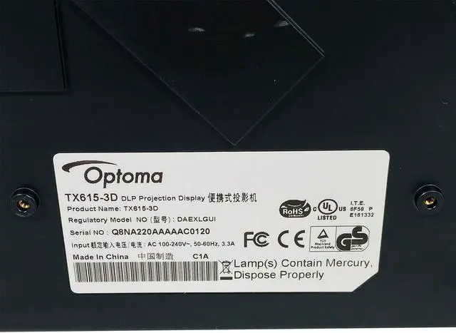 Alt view image 7 of 7 - Optoma TX615-3D DLP Projector Home Theater PC 3D Ready 1080p HDMI w/Bundle