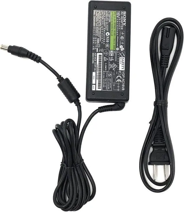 Main image of NEW Genuine Sony VGP-AC16V8 AC Power Supply Adapter for Sony VAIO W/Cord