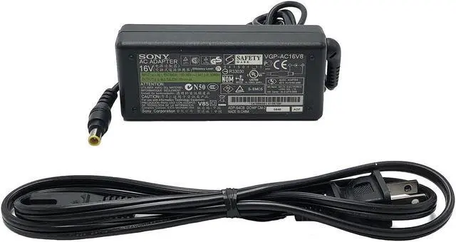 Alt view image 6 of 6 - NEW Genuine Sony VGP-AC16V8 AC Power Supply Adapter for Sony VAIO W/Cord