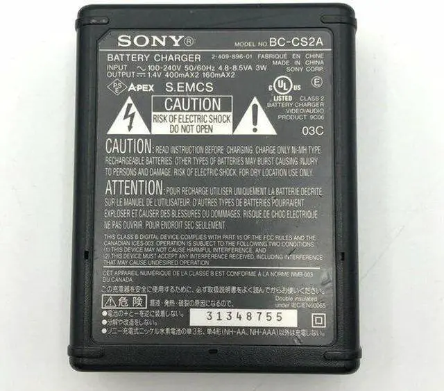Alt view image 2 of 2 - Genuine Battery Charger Sony BC-CS2A for Ni-NH AA Batteries and AAA Batteries