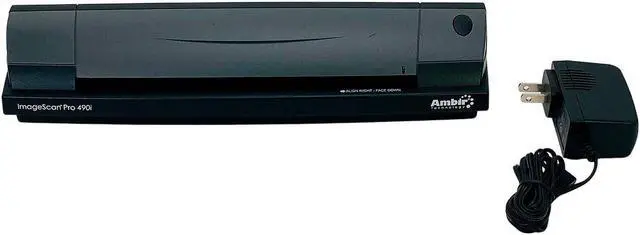 Main image of Ambir ImageScan Pro 490i DS490 Portable Duplex ID Document Scanner USB w/Adapter